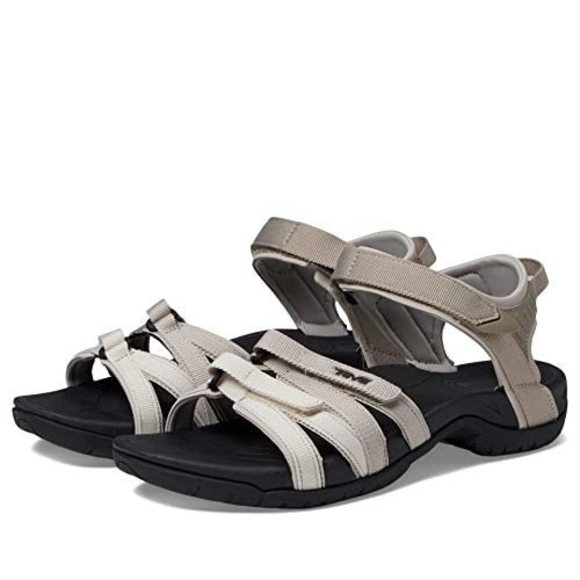 TEVA WOMEN'S TIRRA SANDAL, BLACK/BIRCH MULTI, 8.5 - Picture 1 of 6